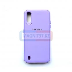 Чехол задник для Samsung A01 гелевый цветной (качество)