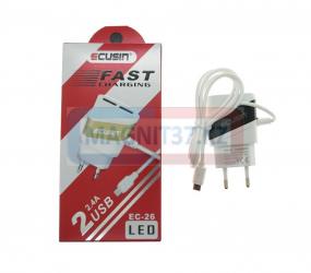 СЗУ microUSB Ecusin EС-26 2.4A (цельное)