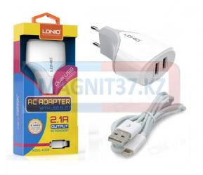 СЗУ  LDNIO DL-A2268  2 в 1 (iPhone 5)  2 выхода USB  2.1A