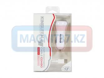 АЗУ microUSB Kingleen C910 2 выхода 2.1A 2в1