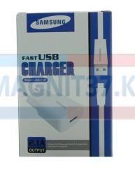 СЗУ microUSB Samsung Fast Usb 2.1А 2в1