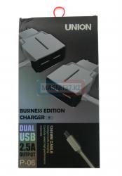 СЗУ microUSB Union P-06 2.5A (цельное)