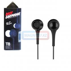 Наушники Bass Earphone T8 вакуумные с микрофоном