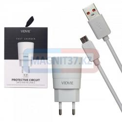 СЗУ microUSB Vidvie Fast Charger 2.1А 2в1