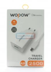 СЗУ microUSB Wopow A20 2.5A 2в1