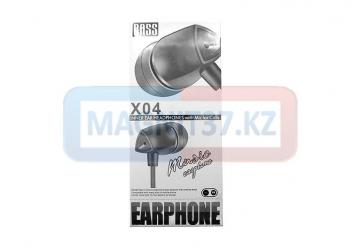 Наушники Earphone X04 вакуумные с микрофоном