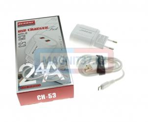 СЗУ microUSB Regrsi CH-53 2,4А 2 в1